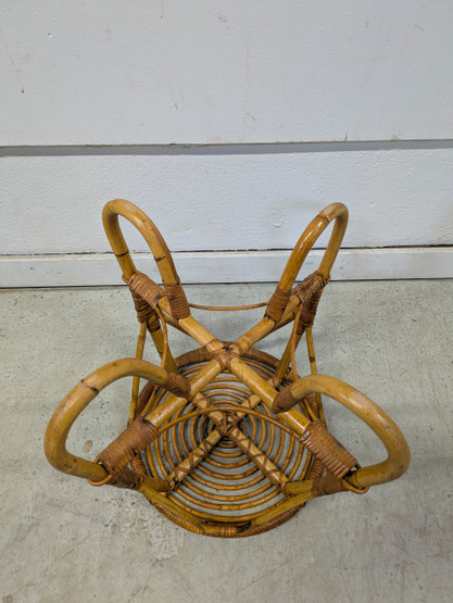Vintage rottinki jakkara 50-luku 