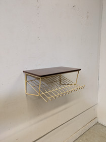 Retro seinähylly / lehtiteline 60-luku