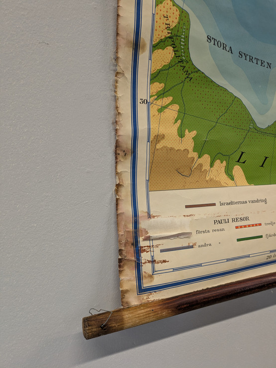 Vintage koulukartta Raamatun maat 