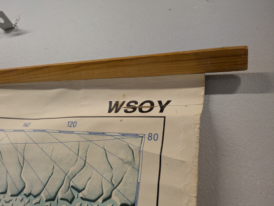Vintage koulukartta itäinen pallonpuolisko