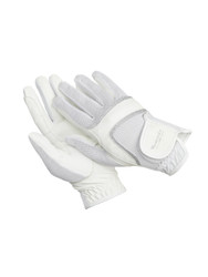 Wahlsten valkoiset ratsastushanskat kimalteella, koko 7