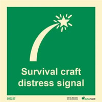 Survival craft pyrotechnic distress signals