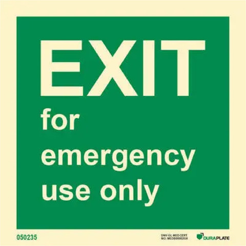 Exit vain hätätapauksia varten, 050235
