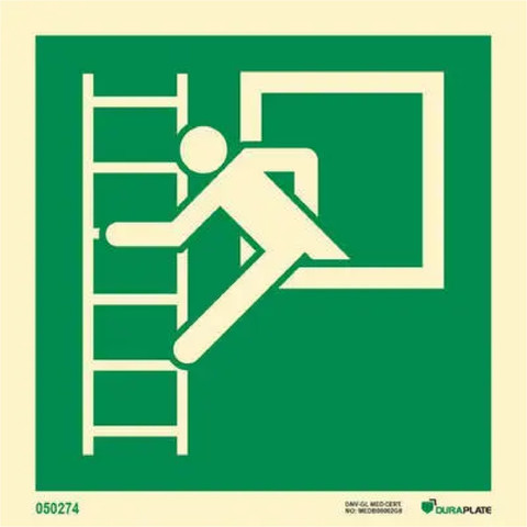 Emergency window with escape ladder, 050274
