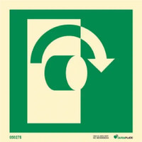 Turn clockwise to open, 050278