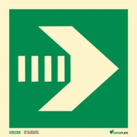 Rotatable arrow secondary escape route, 050286