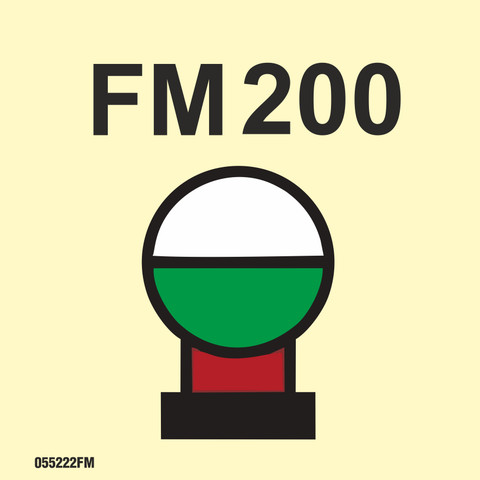  Kiinteä FM200 sammutuspullo suojatulla alueella, 055222FM