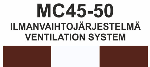 MC45‑50 Ilmanvaihtojärjestelmä | Ventilation system