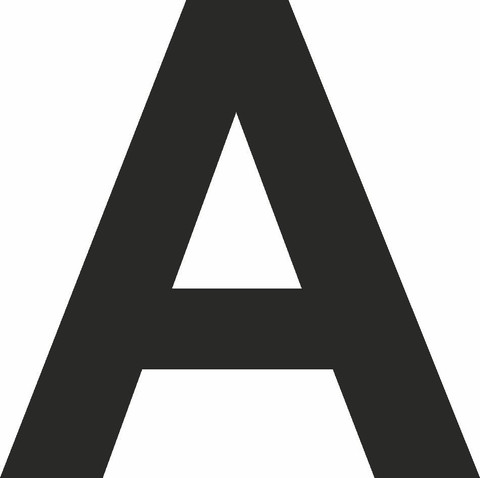 Letter A black 80