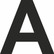 Letter A black 80