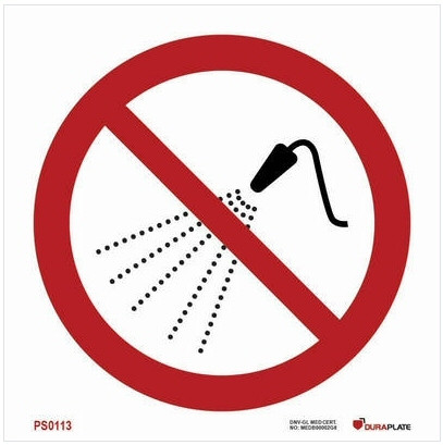 Älä suihkuta vedellä