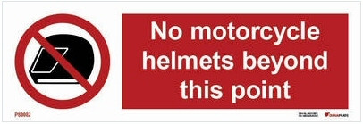 Ei moottoripyöräkypäriä tämän paikan jälkeen, PS0082