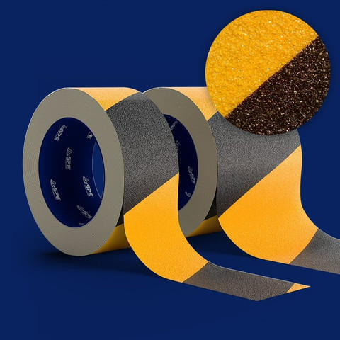 Yellow/black anti-slip hard-surface tape, AS-50/YB