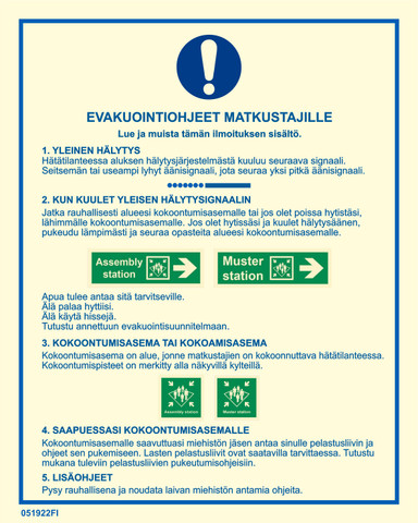 Emergency Evacuation Instruction For Passangers, 051922FI