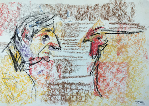 Old Friends, A4 Pastelliliitu Printti - Milo Lyte Art