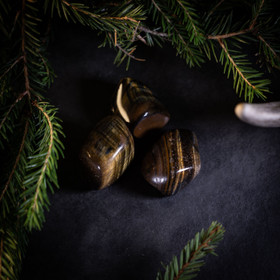 Tiikerinsilmä, rumpuhiottu