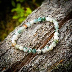 Rannekoru, puuakaatti-helmi 6 mm