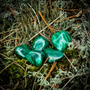 Malakiitti, rumpuhiottu