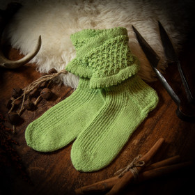 Villasukat, vaaleanvihreät, koko 36-37