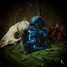 Labradoriitti viipale, toinen puoli hiottu