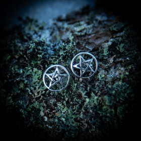 Pentaakkeli-nappikorvikset, hopea