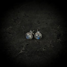 Kuukivi nappikorvikset, Artemis, hopea