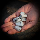 Sateenkaarikuukivi, rumpuhiottu