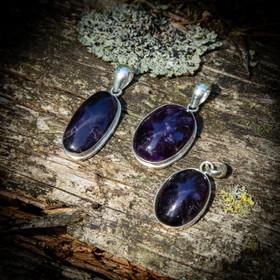 Ametisti-riipus iso, hopea