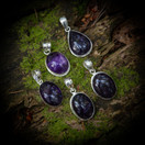 Ametisti-riipus keskikoko, hopea