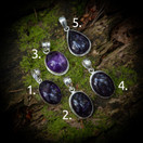 Ametisti-riipus keskikoko, hopea