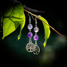 Korvakorut, fluoriitti ja ametisti elämän puulla