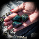 Heliotrooppi / verikivi, rumpuhiottu