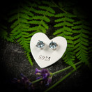 Topaasi-nappikorvikset, fasettihiottu, hopea