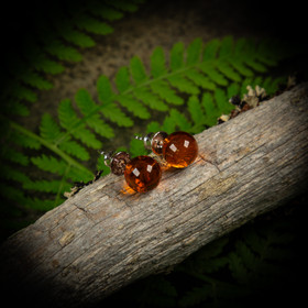 Meripihka-nappikorvikset 8 mm, hopea