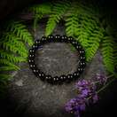 Rannekoru, musta obsidiaani-helmi 8 mm