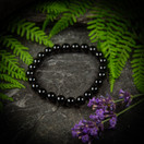 Rannekoru, musta turmaliini -helmi 8 mm