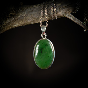 Nefriitti Jade -riipus, hopea