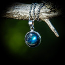 Spektroliitti-riipus 3, hopea