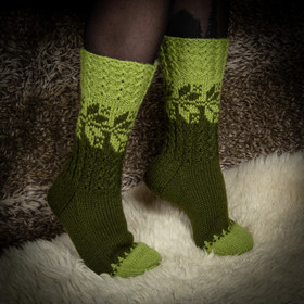 Villasukat, lehti, koko 39