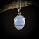 Sininen pitsiakaatti -riipus 1, hopea