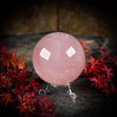 Ruusukvartsi-pallo 7,2 cm