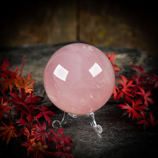 Ruusukvartsi-pallo 7,2 cm
