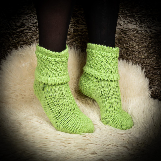 Villasukat, vaaleanvihreät, koko 36-37