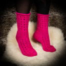 Villasukat, pinkit, koko 37-38