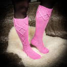 Villasukat, vaaleanpunainset, koko 39-40