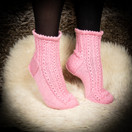 Villasukat, vaaleanpunaiset, koko 38-39