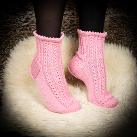 Villasukat, vaaleanpunaiset, koko 38-39