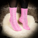 Villasukat, vaaleanpunaiset, koko 37-38