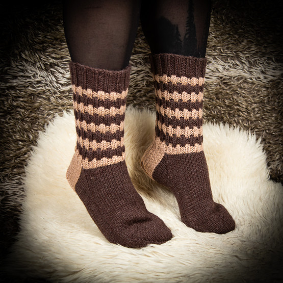 Villasukat, raidalliset, koko 41