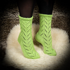 Villasukat, vaaleanvihreä, koko 36-37